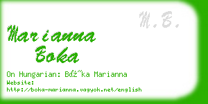 marianna boka business card